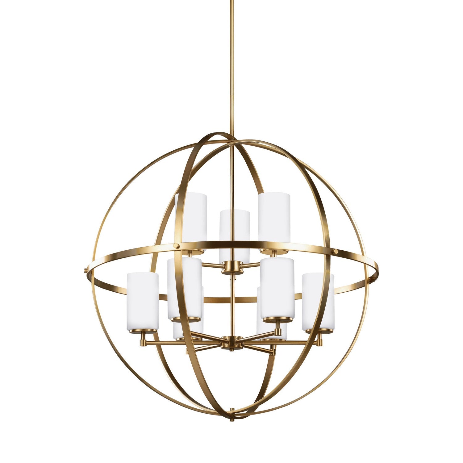 Generation Lighting - 3124609-848 - Nine Light Chandelier - Alturas - Satin Brass