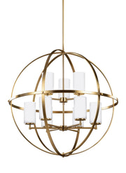 Generation Lighting - 3124609-848 - Nine Light Chandelier - Alturas - Satin Brass