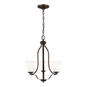 Generation Lighting - 3139003-710 - Three Light Chandelier - Emmons - Bronze