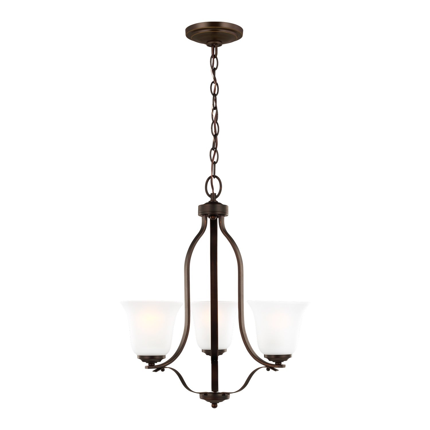 Generation Lighting - 3139003-710 - Three Light Chandelier - Emmons - Bronze