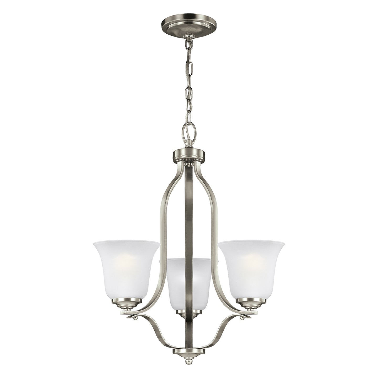 Generation Lighting - 3139003EN3-962 - Three Light Chandelier - Emmons - Brushed Nickel