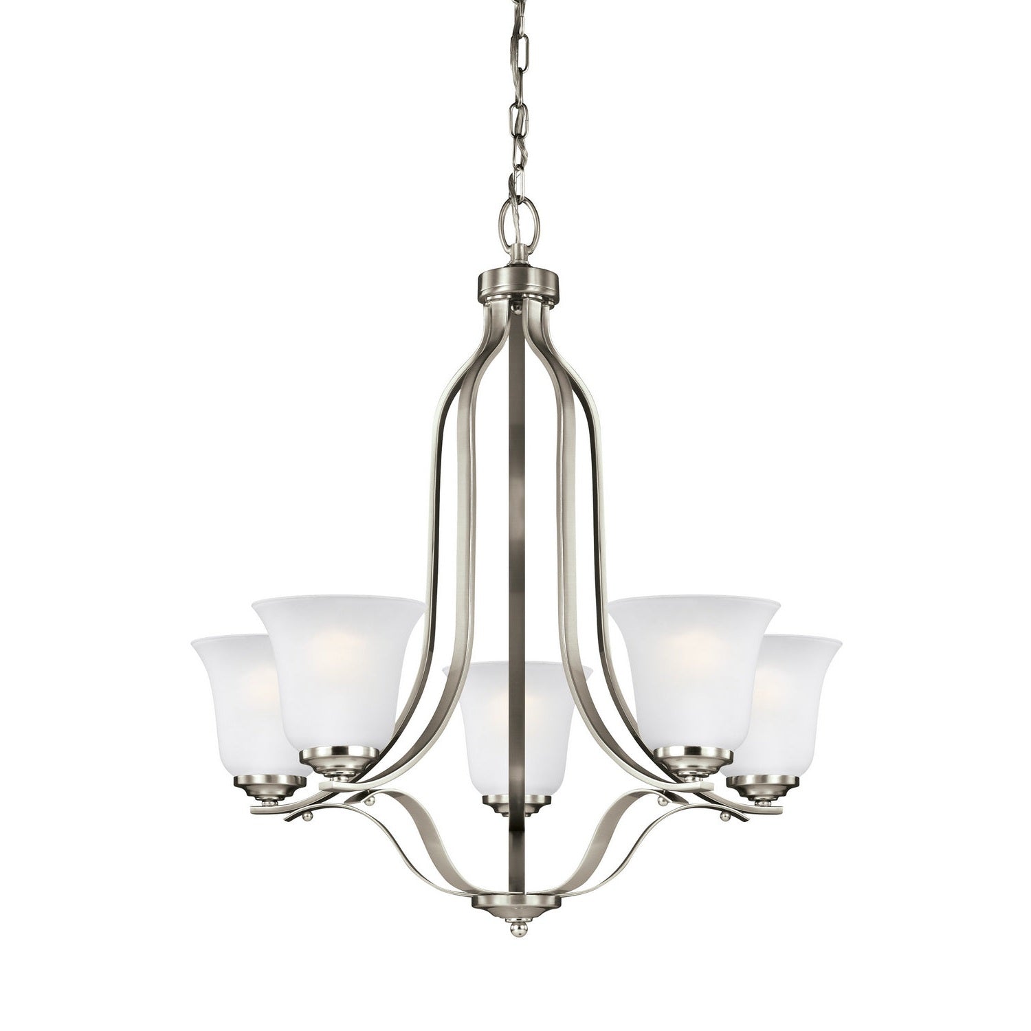 Generation Lighting - 3139005EN3-962 - Five Light Chandelier - Emmons - Brushed Nickel