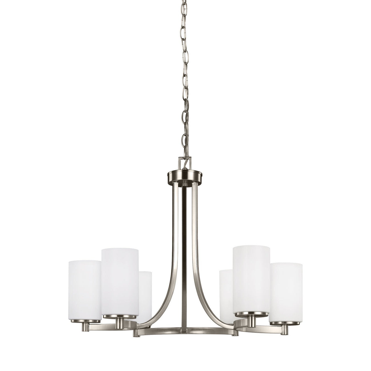 Generation Lighting - 3139106-962 - Six Light Chandelier - Hettinger - Brushed Nickel
