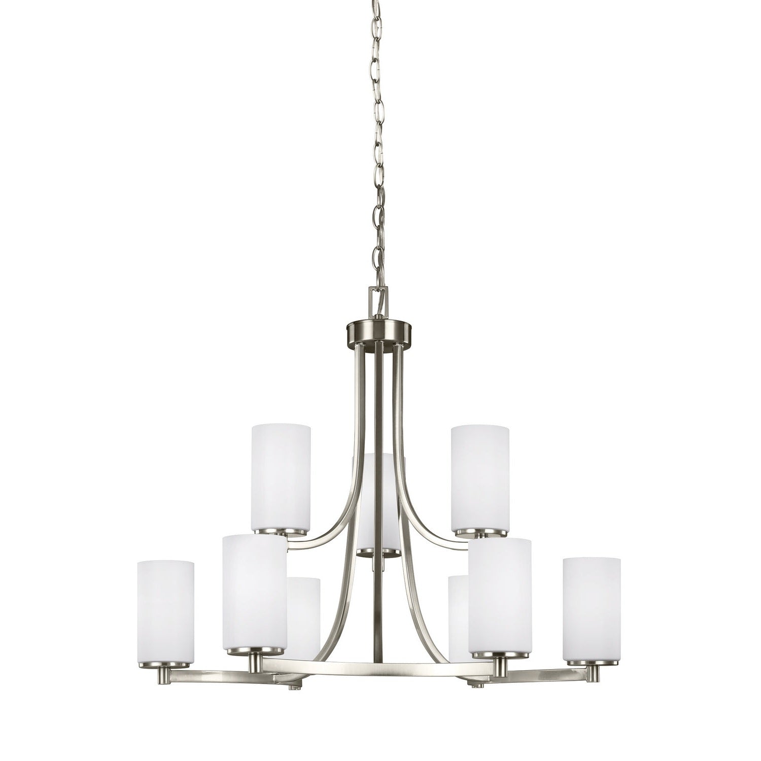 Generation Lighting - 3139109-962 - Nine Light Chandelier - Hettinger - Brushed Nickel
