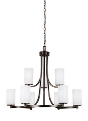 Generation Lighting - 3139109EN3-710 - Nine Light Chandelier - Hettinger - Bronze