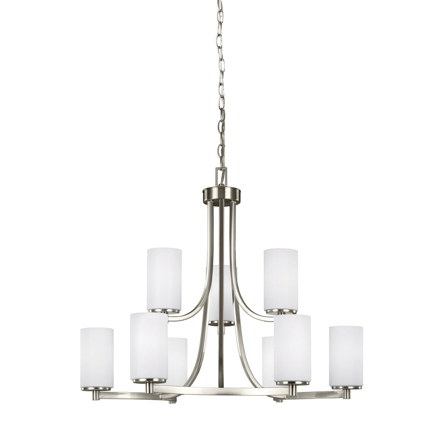 Generation Lighting - 3139109EN3-962 - Nine Light Chandelier - Hettinger - Brushed Nickel