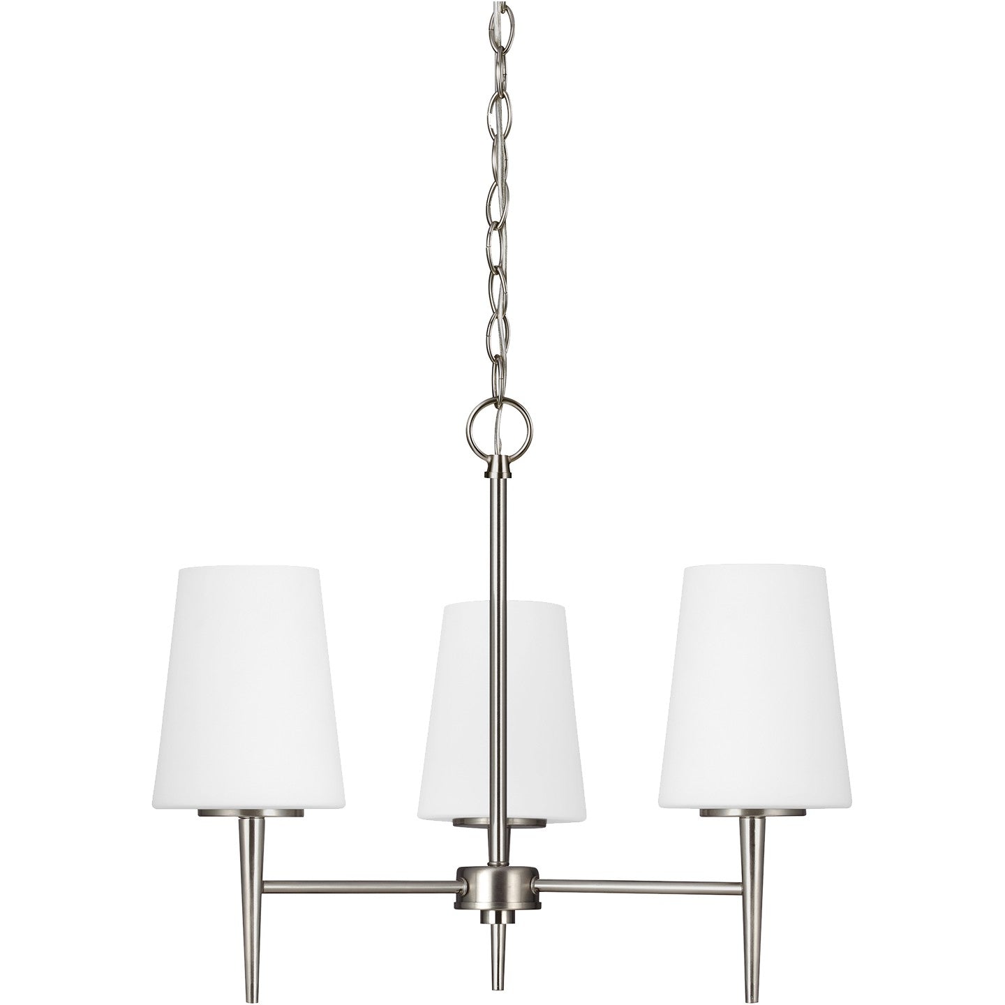 Generation Lighting - 3140403EN3-962 - Three Light Chandelier - Driscoll - Brushed Nickel