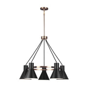 Generation Lighting - 3141305-848 - Five Light Chandelier - Towner - Satin Brass