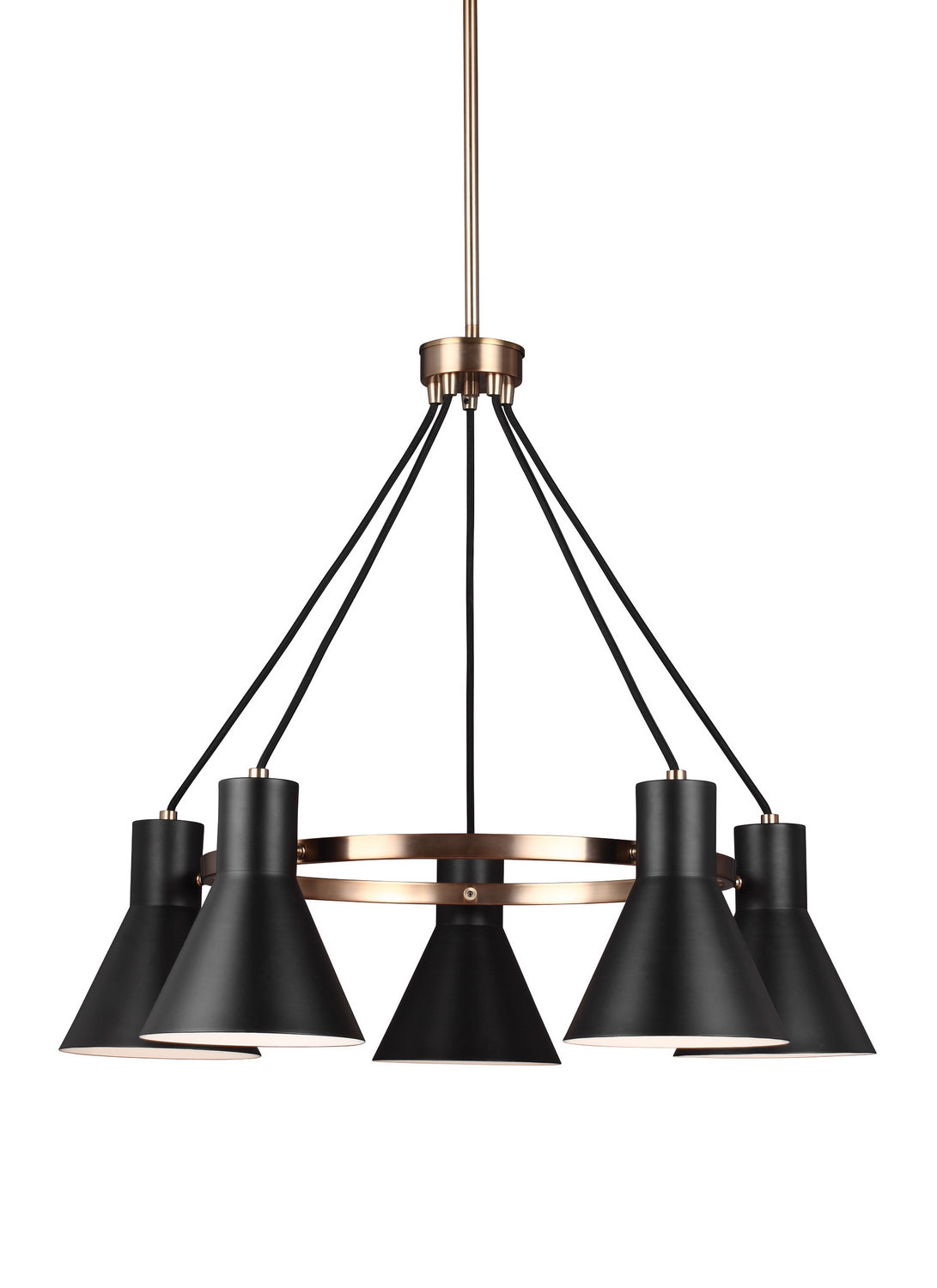Generation Lighting - 3141305EN3-848 - Five Light Chandelier - Towner - Satin Brass