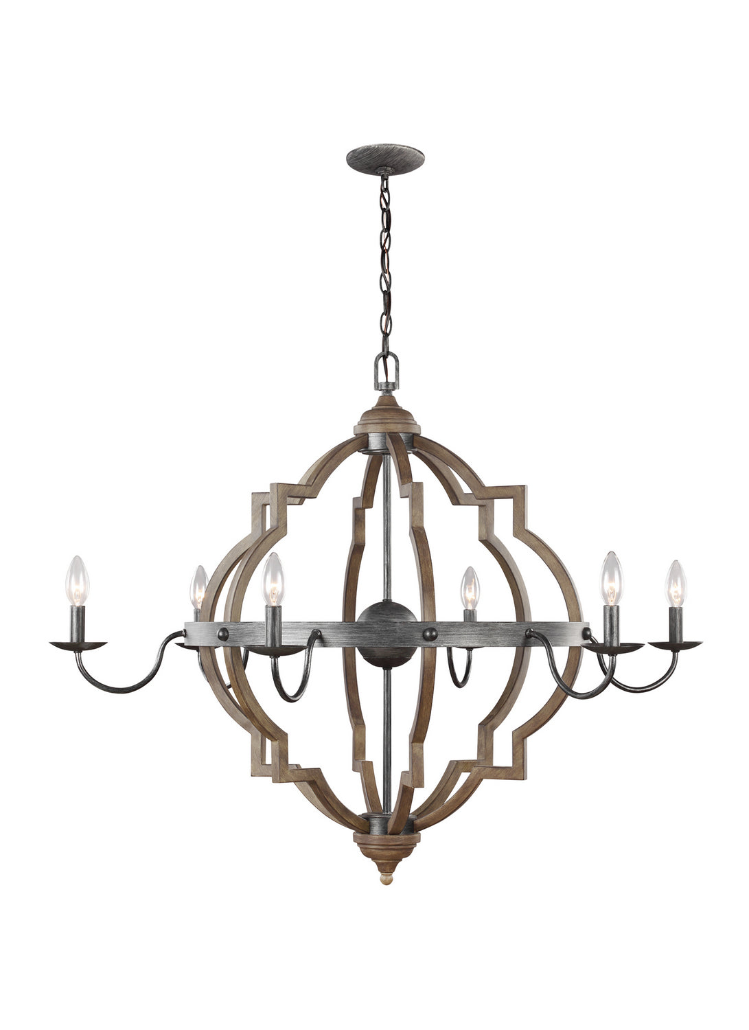 Generation Lighting - 3224906EN-846 - Six Light Chandelier - Socorro - Stardust