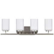 Generation Lighting - 41163-962 - Four Light Wall / Bath - Oslo - Brushed Nickel