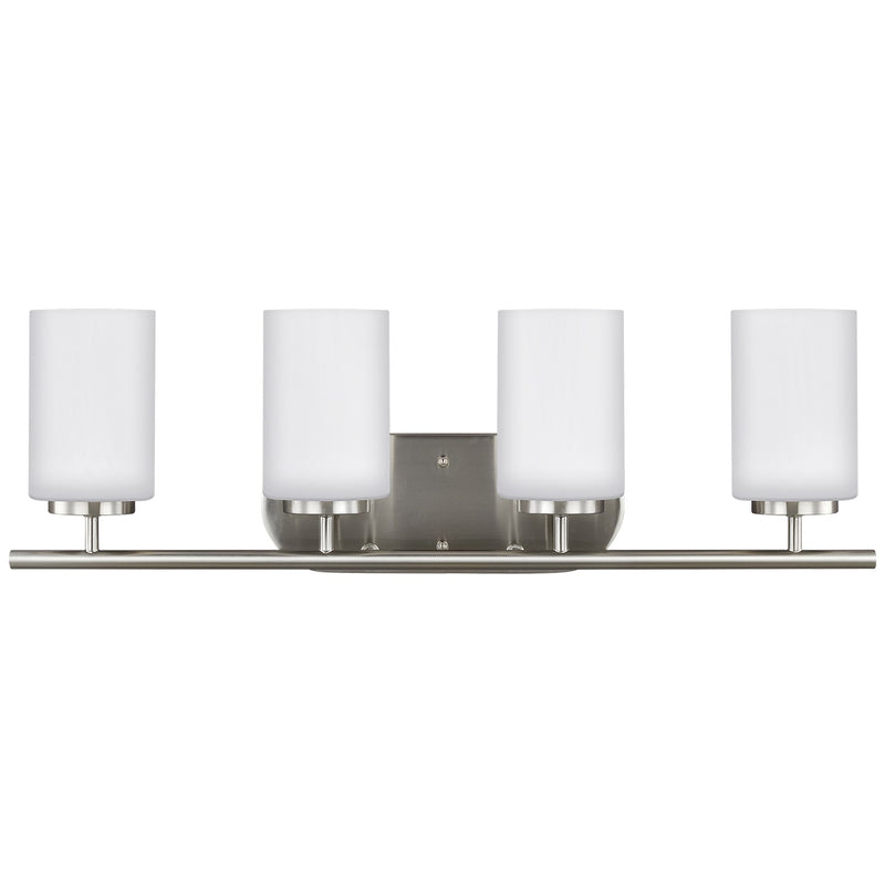 Generation Lighting - 41163-962 - Four Light Wall / Bath - Oslo - Brushed Nickel