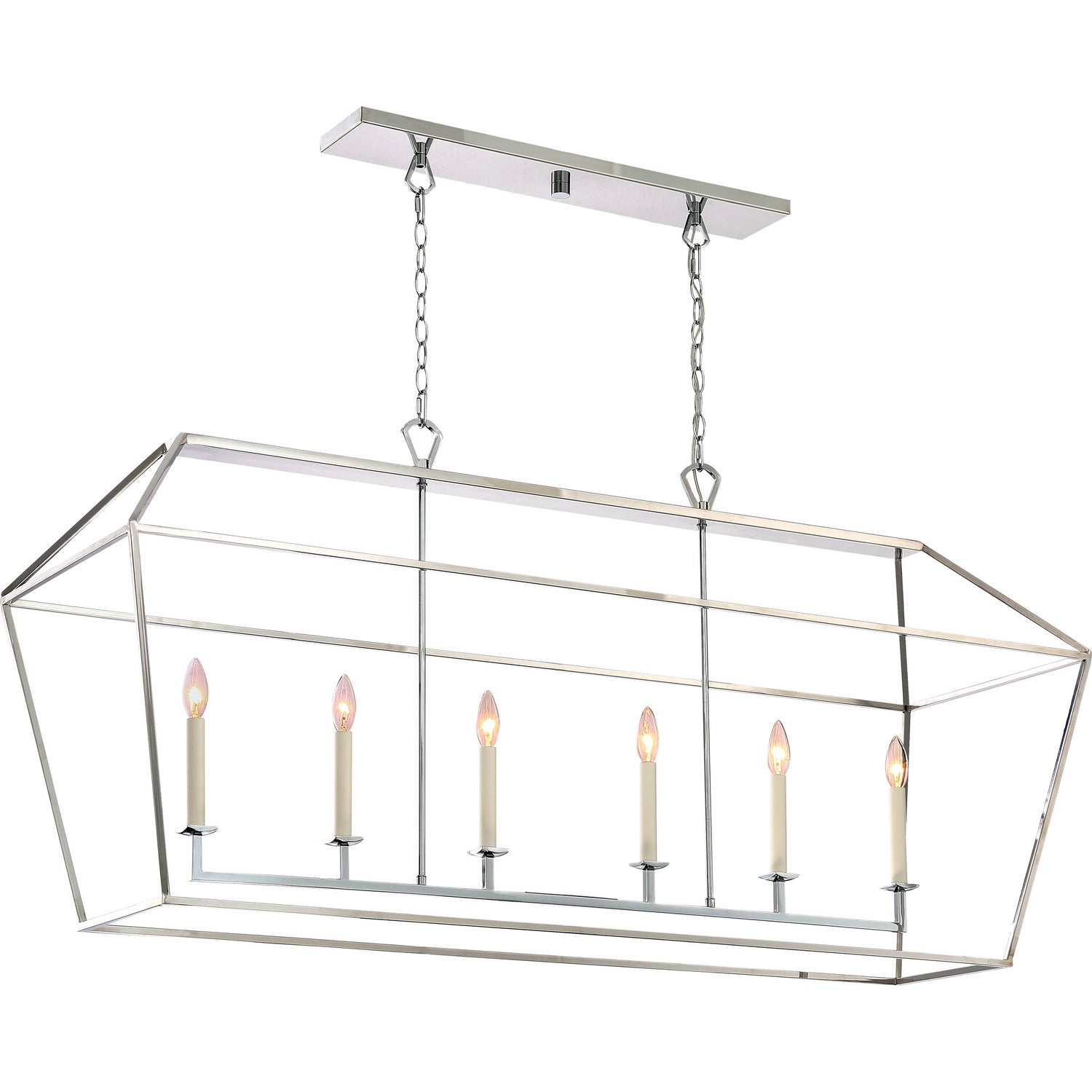 Quoizel - AVY654PK - Six Light Island Chandelier - Aviary - Polished Nickel