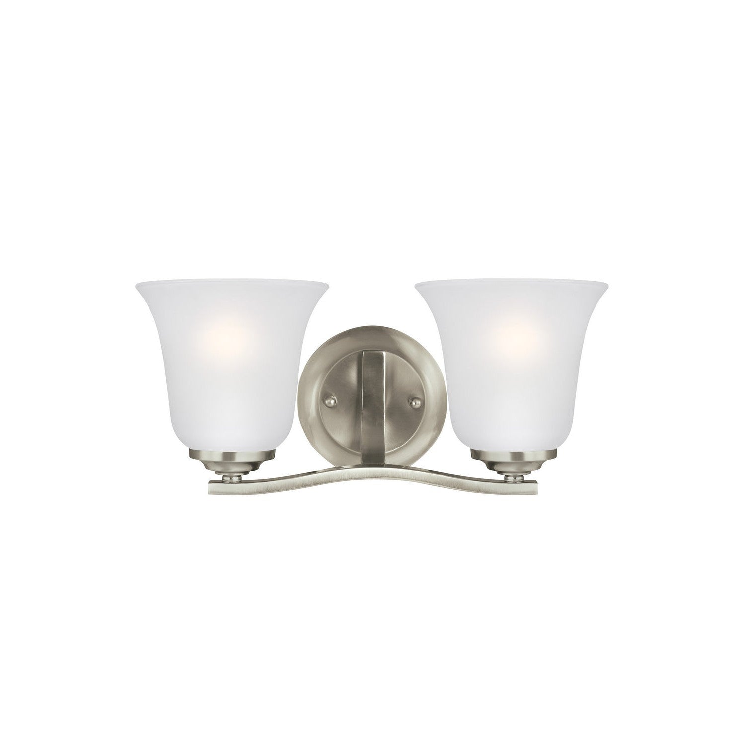 Generation Lighting - 4439002EN3-962 - Two Light Wall / Bath - Emmons - Brushed Nickel