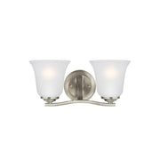 Generation Lighting - 4439002EN3-962 - Two Light Wall / Bath - Emmons - Brushed Nickel