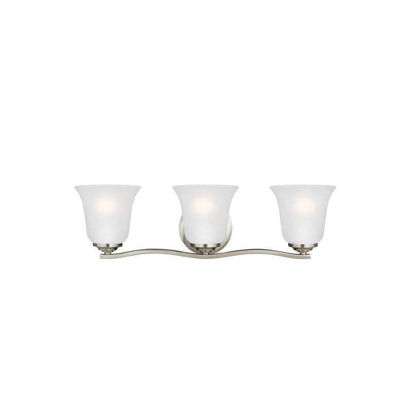 Generation Lighting - 4439003EN3-962 - Three Light Wall / Bath - Emmons - Brushed Nickel