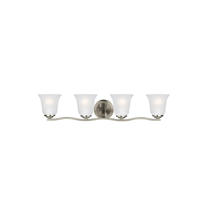 Generation Lighting - 4439004-962 - Four Light Wall / Bath - Emmons - Brushed Nickel