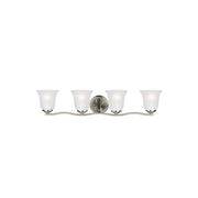 Generation Lighting - 4439004EN3-962 - Four Light Wall / Bath - Emmons - Brushed Nickel