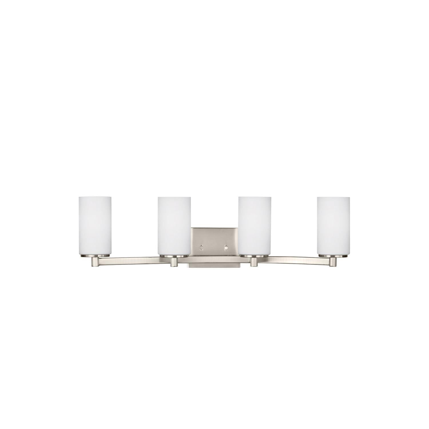 Generation Lighting - 4439104-962 - Four Light Wall / Bath - Hettinger - Brushed Nickel
