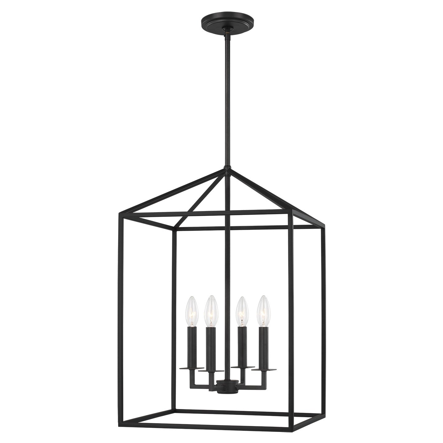 Generation Lighting - 5115004EN-112 - Four Light Hall / Foyer - Perryton - Midnight Black