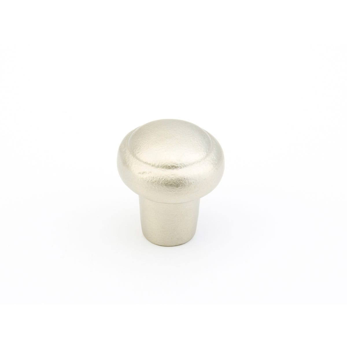 Schaub and Company - 781-AS - Mountain 1-3/8" Rustic Ridged Mushroom Solid Bronze Cabinet Knob - Made in Italy in Antique Silver