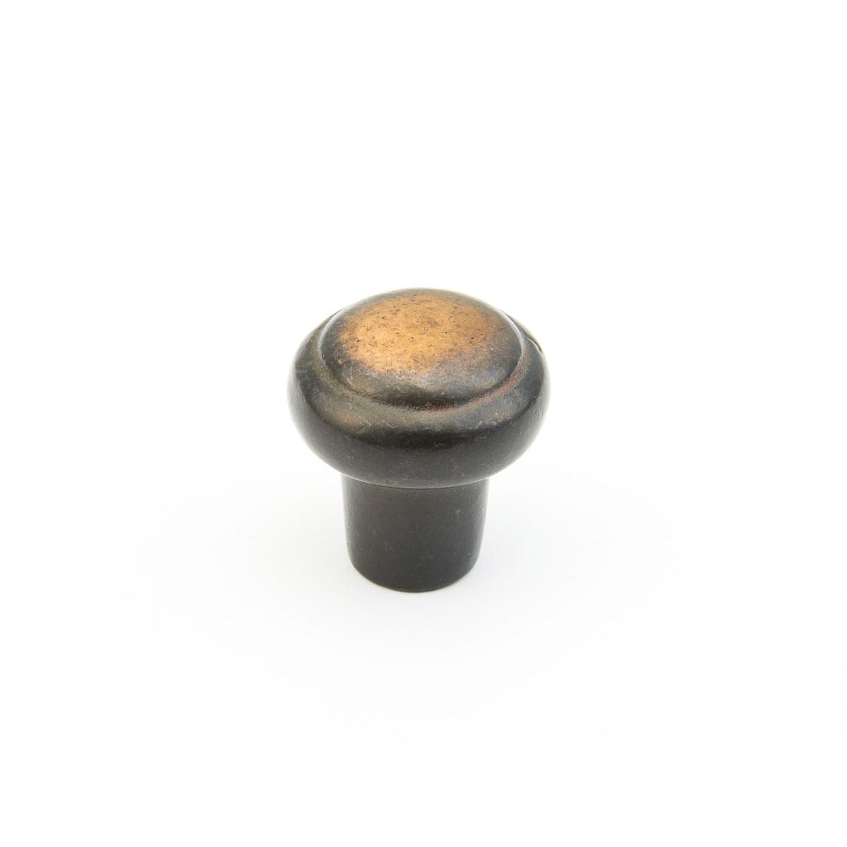 Mountain 1-3/8" Rustic Ridged Mushroom Solid Bronze Cabinet Knob - Made in Italy