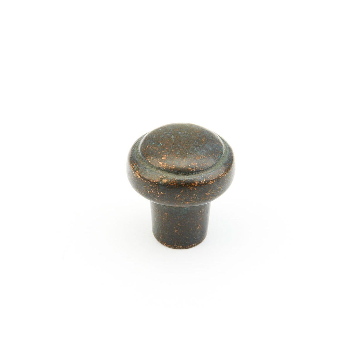 Mountain 1-3/8" Rustic Ridged Mushroom Solid Bronze Cabinet Knob - Made in Italy