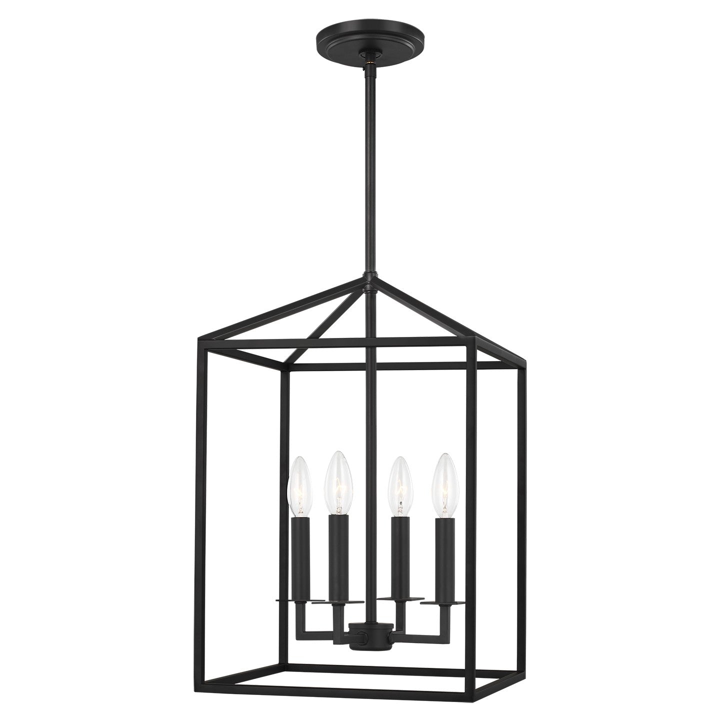 Generation Lighting - 5215004EN-112 - Four Light Hall / Foyer - Perryton - Midnight Black