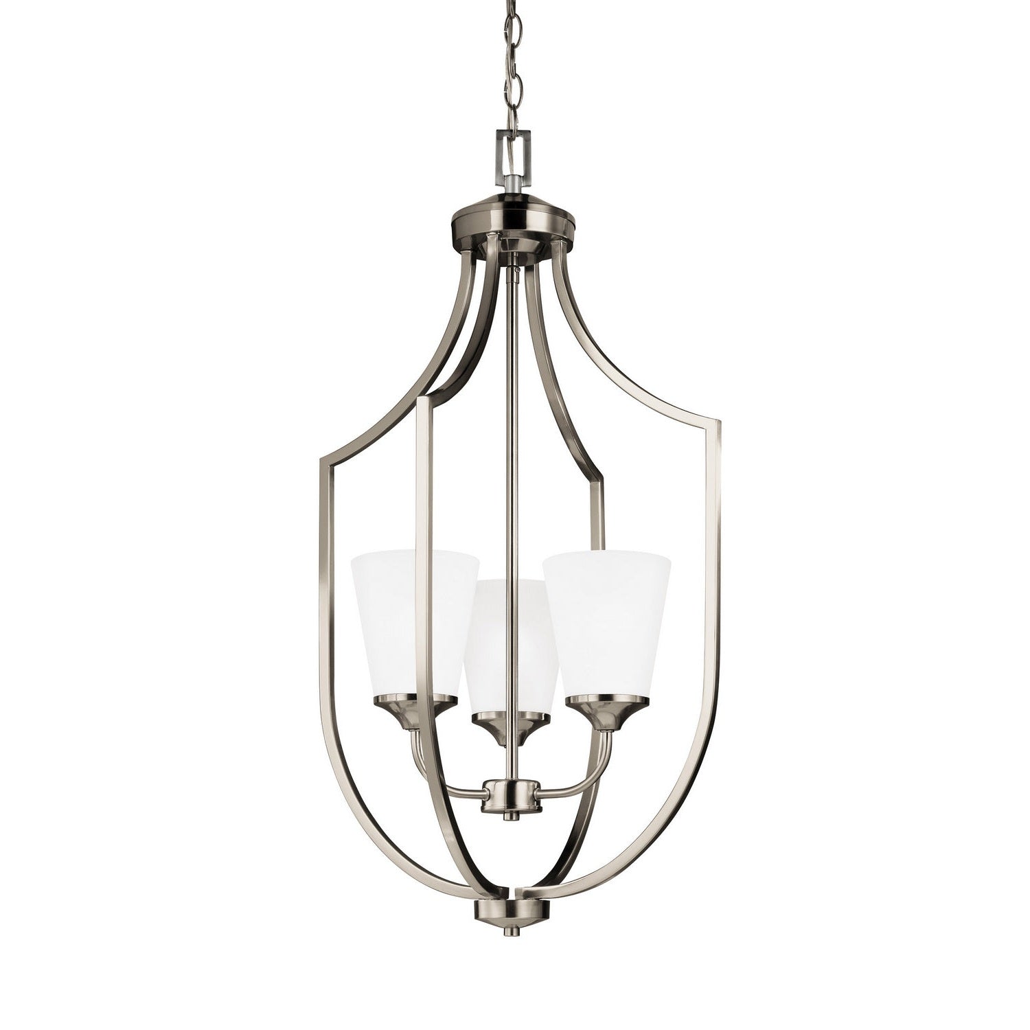 Generation Lighting - 5224503EN3-962 - Three Light Hall / Foyer Pendant - Hanford - Brushed Nickel