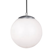 Visual Comfort Studio - 6020-04 - One Light Pendant - Leo - Hanging Globe - Satin Aluminum