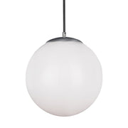 Visual Comfort Studio - 6024-04 - One Light Pendant - Leo - Hanging Globe - Satin Aluminum