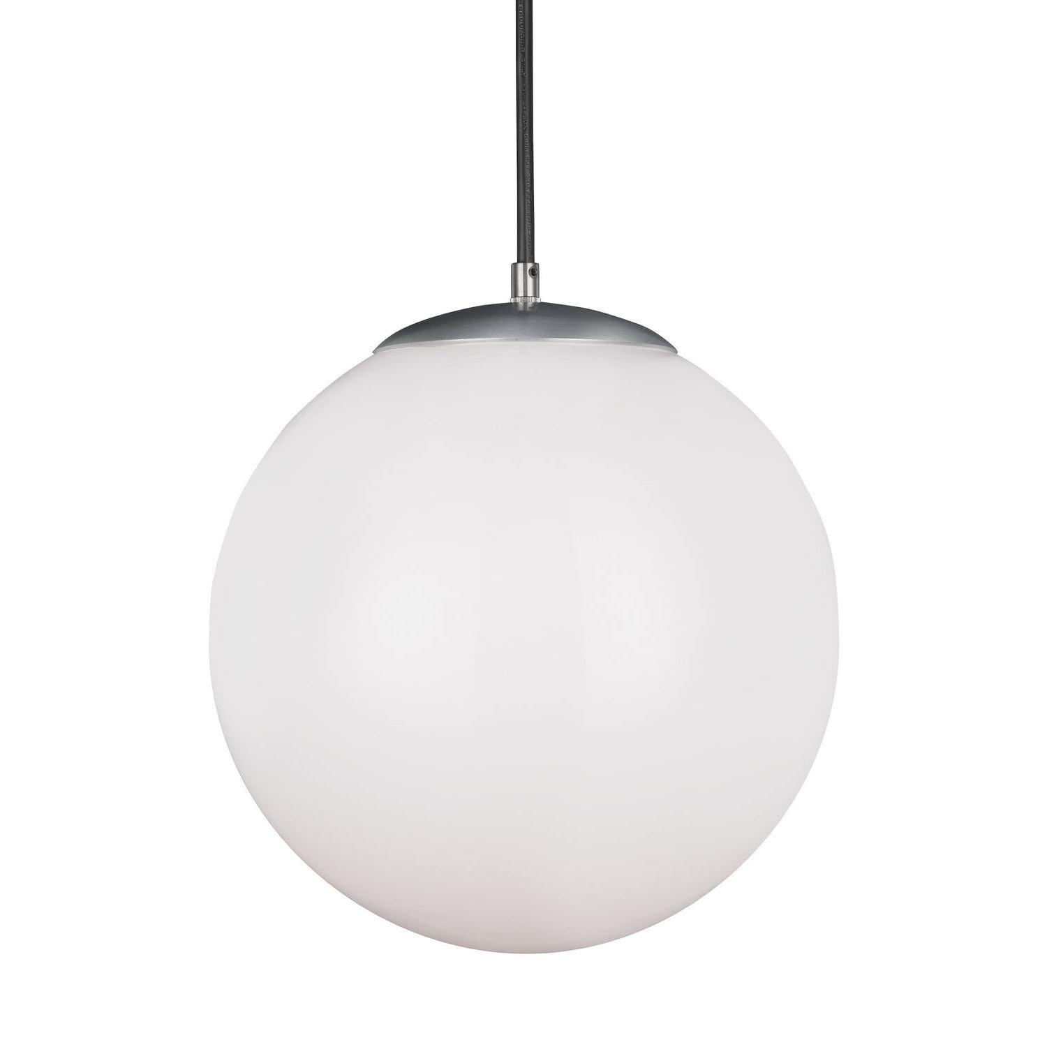 Visual Comfort Studio - 6024-04 - One Light Pendant - Leo - Hanging Globe - Satin Aluminum