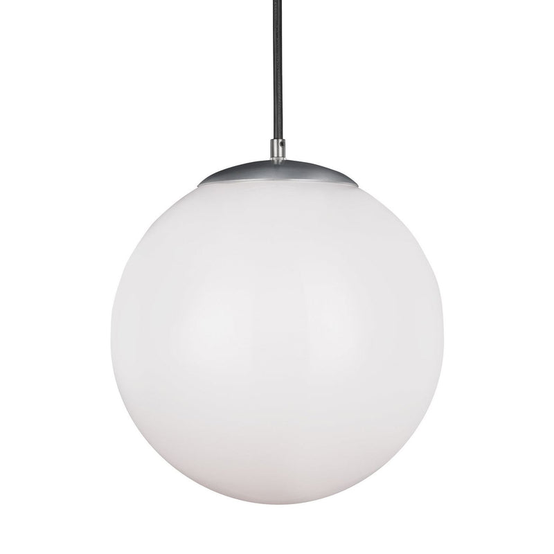 Visual Comfort Studio - 6024-04 - One Light Pendant - Leo - Hanging Globe - Satin Aluminum