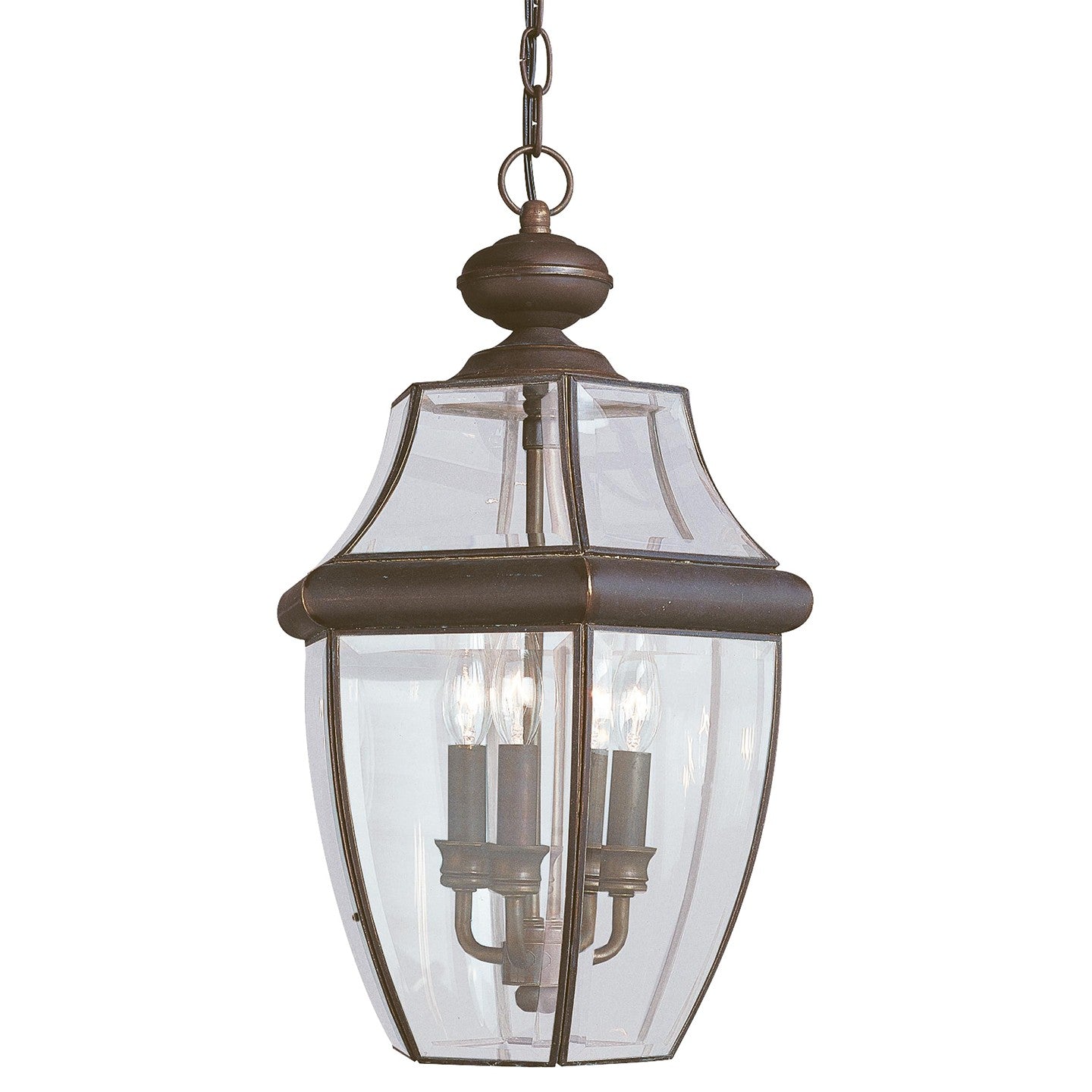 Generation Lighting - 6039EN-71 - Three Light Outdoor Pendant - Lancaster - Antique Bronze