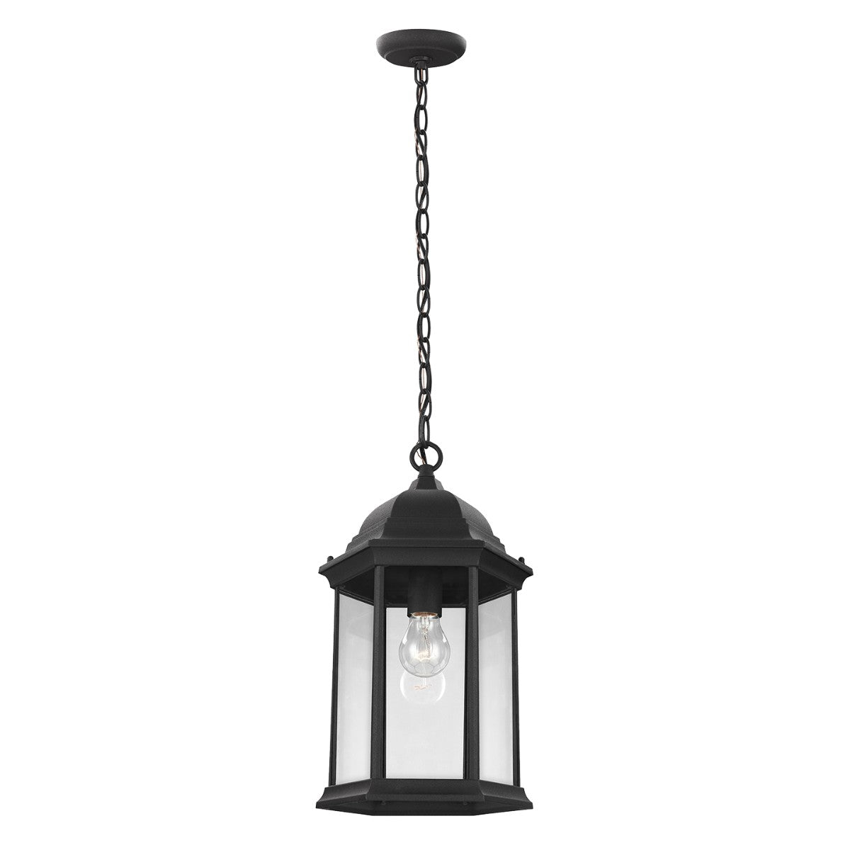 Generation Lighting - 6238701-12 - One Light Outdoor Pendant - Sevier - Black