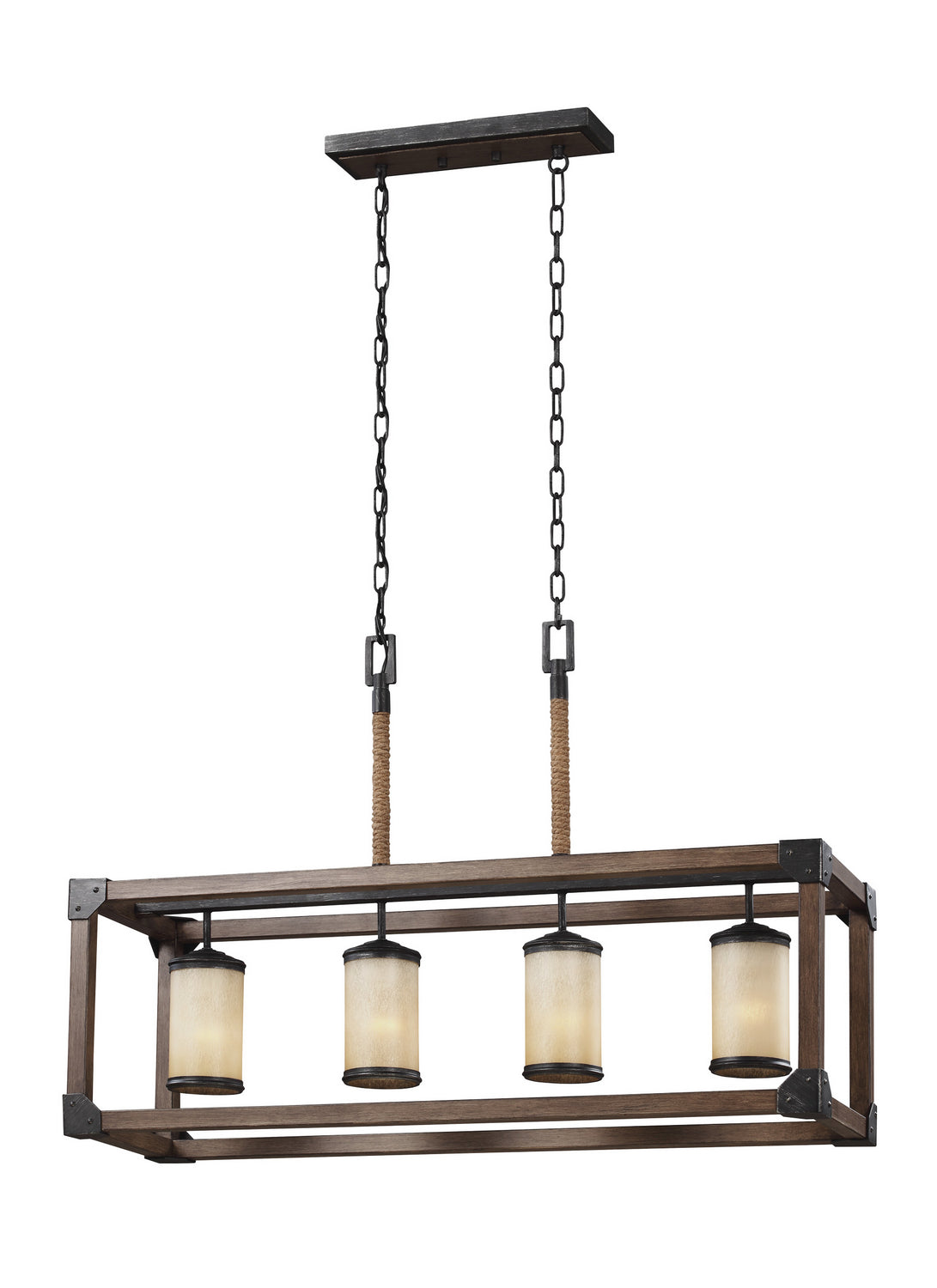 Generation Lighting - 6613304EN3-846 - Four Light Island Pendant - Dunning - Stardust