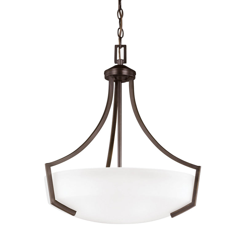 Generation Lighting - 6624503EN3-710 - Three Light Pendant - Hanford - Bronze