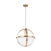 Generation Lighting - 6624603EN3-848 - Three Light Pendant - Alturas - Satin Brass