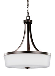 Generation Lighting - 6639103EN3-710 - Three Light Pendant - Hettinger - Bronze