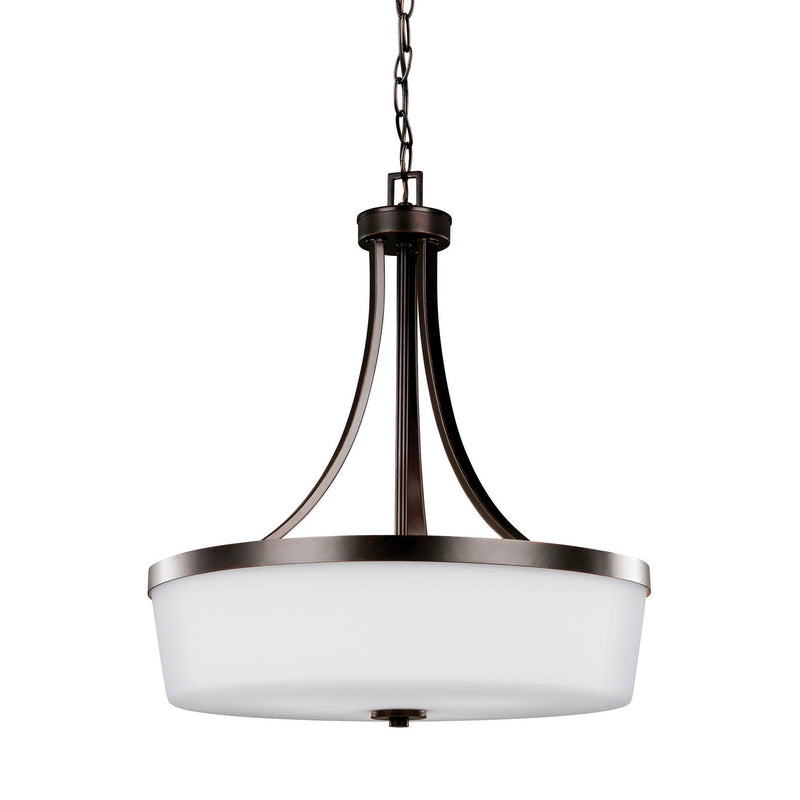 Generation Lighting - 6639103EN3-710 - Three Light Pendant - Hettinger - Bronze