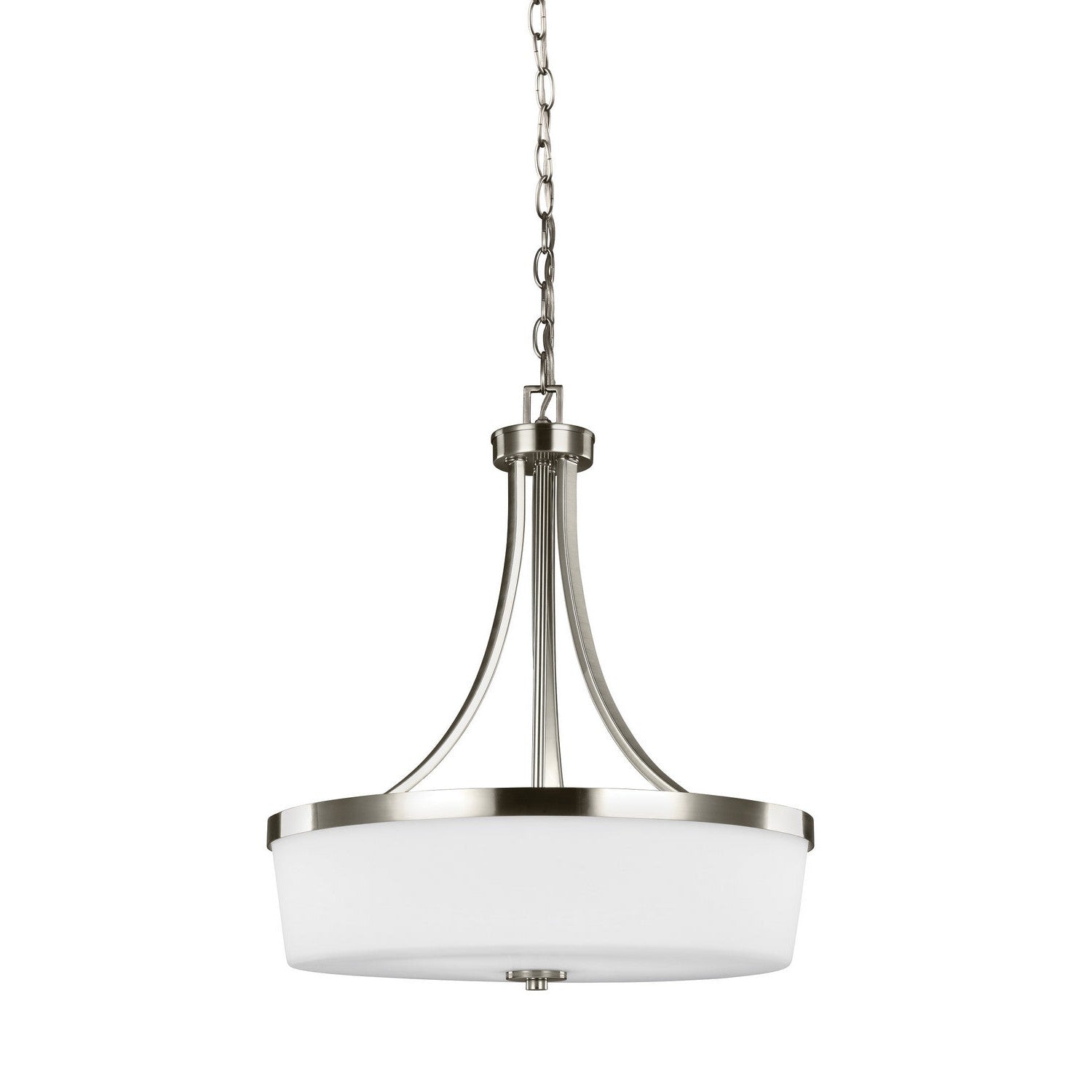 Generation Lighting - 6639103EN3-962 - Three Light Pendant - Hettinger - Brushed Nickel
