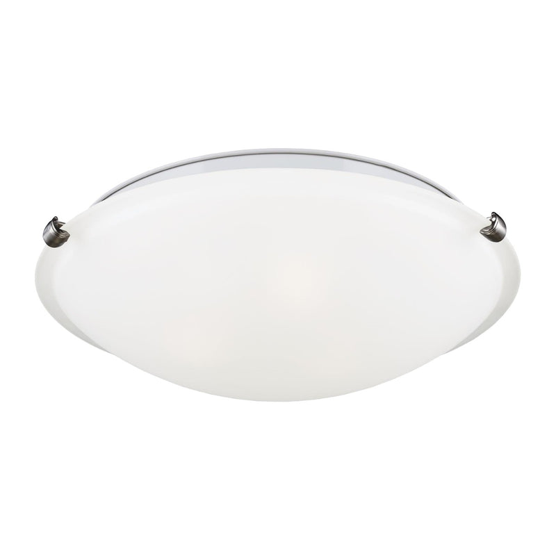Generation Lighting - 7543503EN3-962 - Three Light Flush Mount - Clip Ceiling Flush Mount - Brushed Nickel