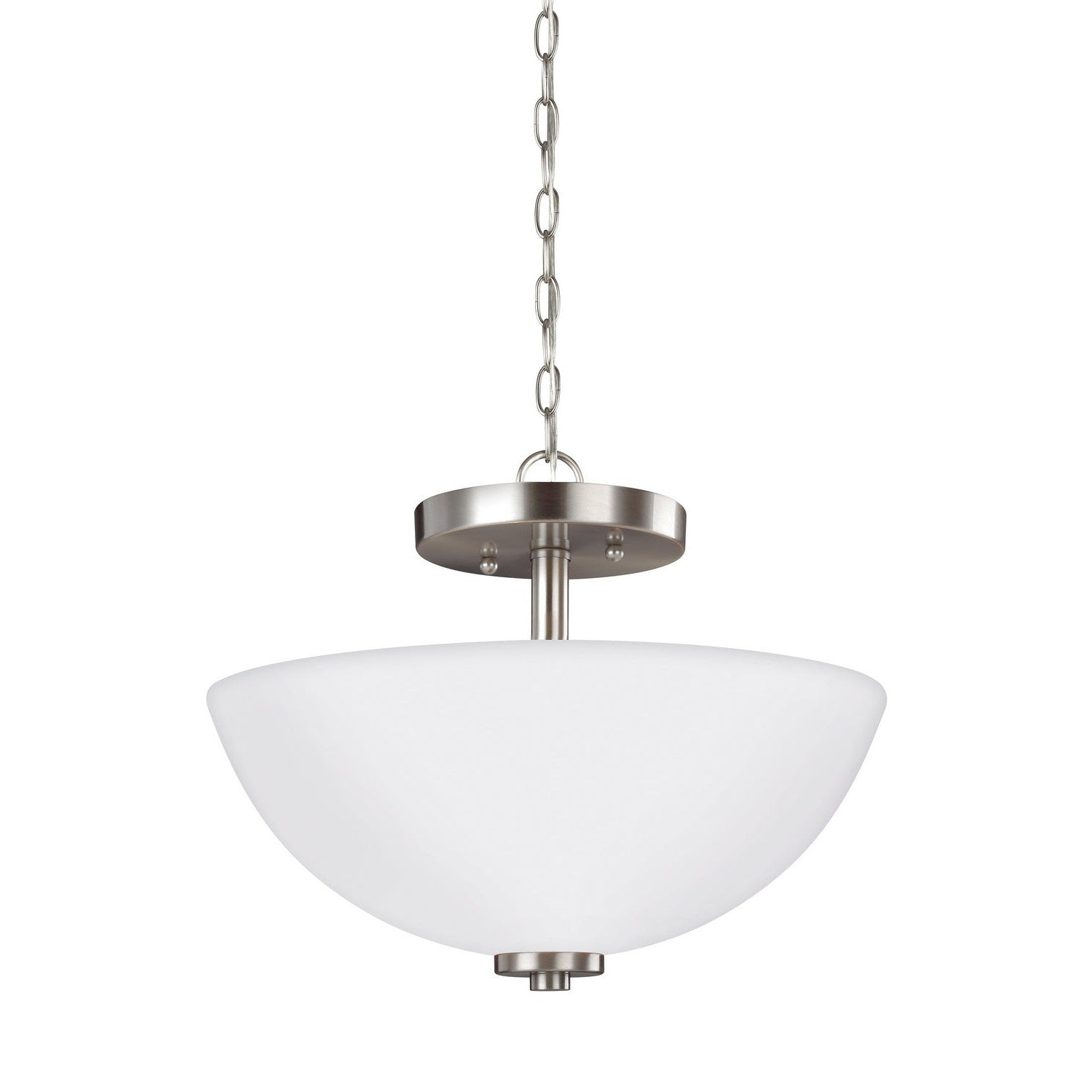 Generation Lighting - 77160-962 - Two Light Semi-Flush Convertible Pendant - Oslo - Brushed Nickel