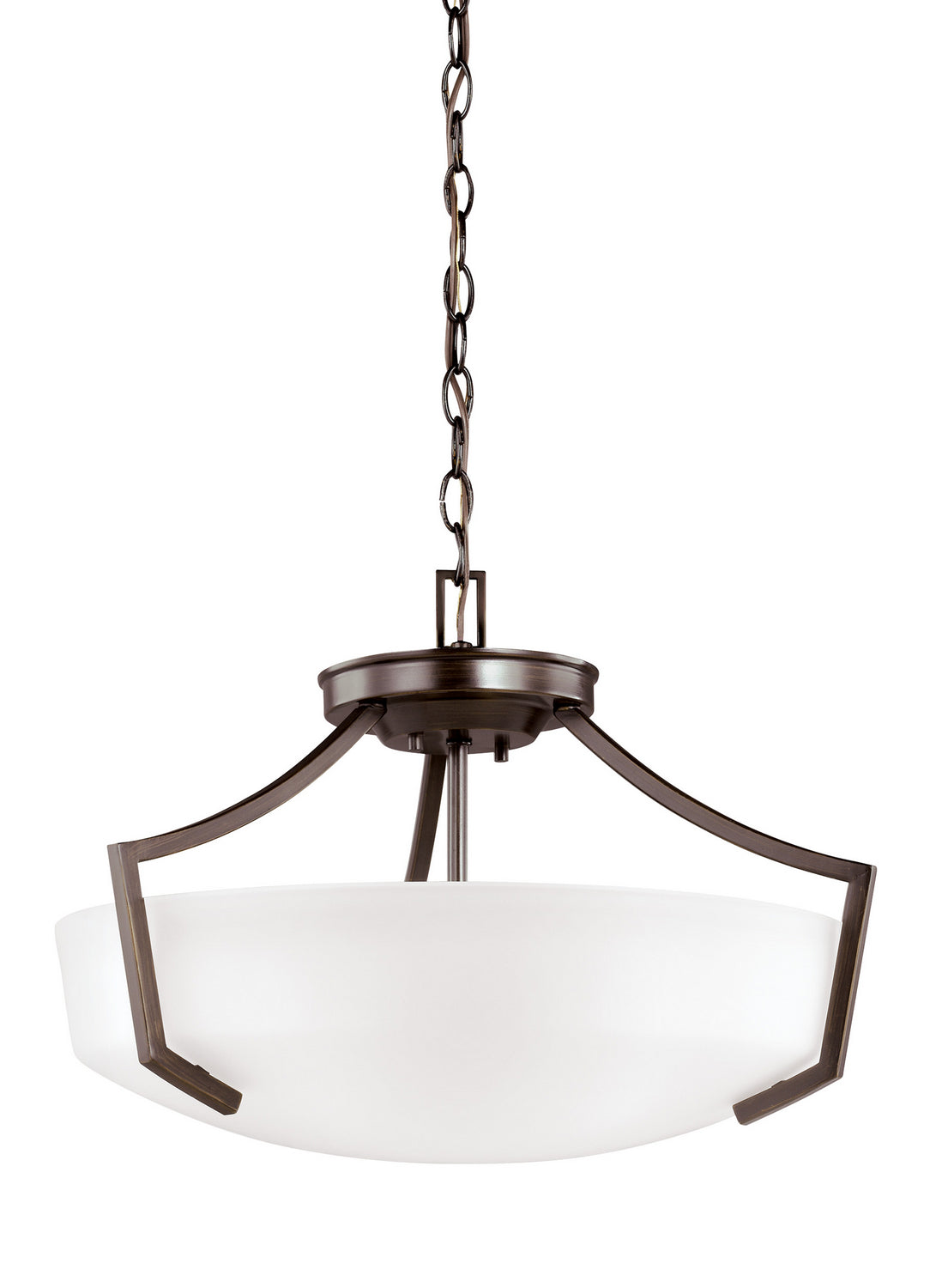 Generation Lighting - 7724503EN3-710 - Three Light Semi-Flush Convertible Pendant - Hanford - Bronze