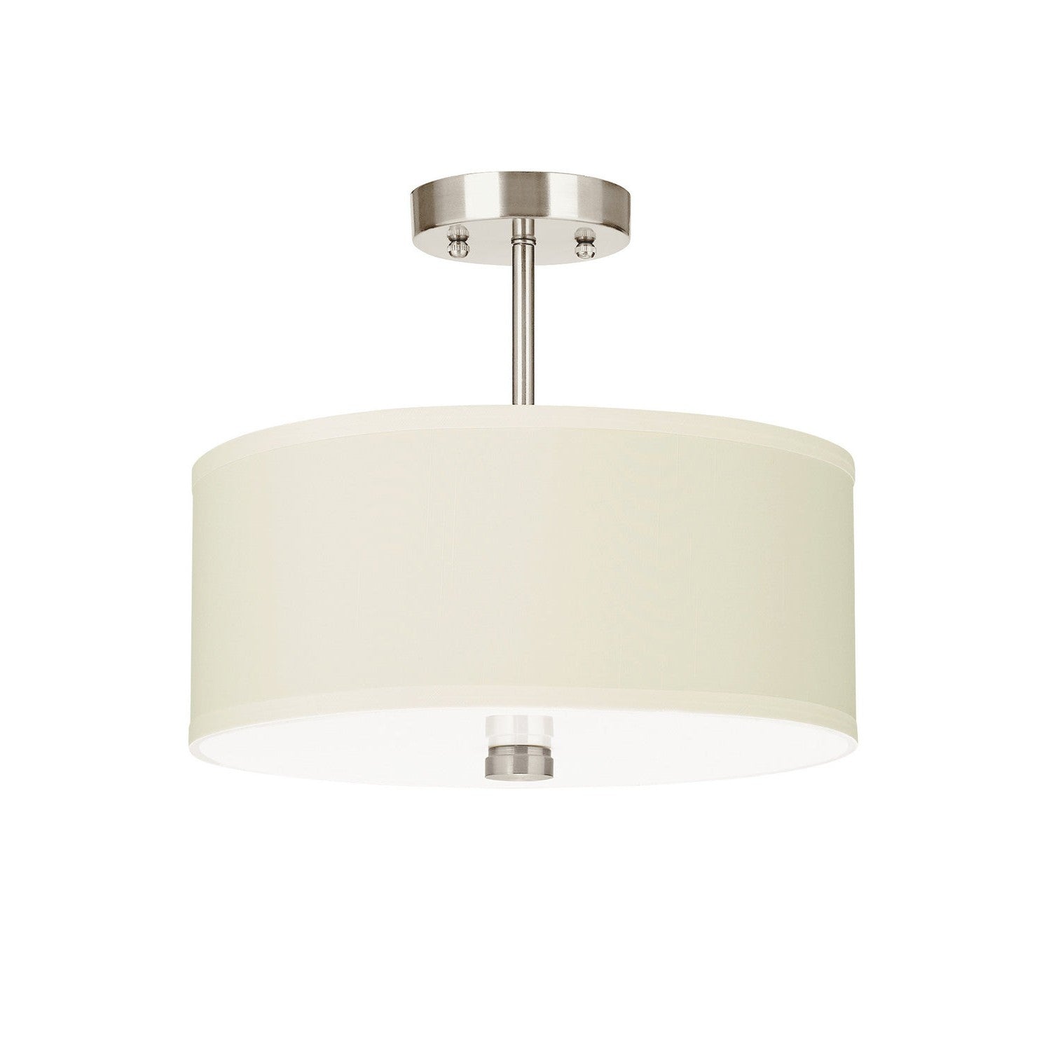 Visual Comfort Studio - 77262EN3-962 - Two Light Semi-Flush Convertible Pendant - Dayna Shade Pendants - Brushed Nickel