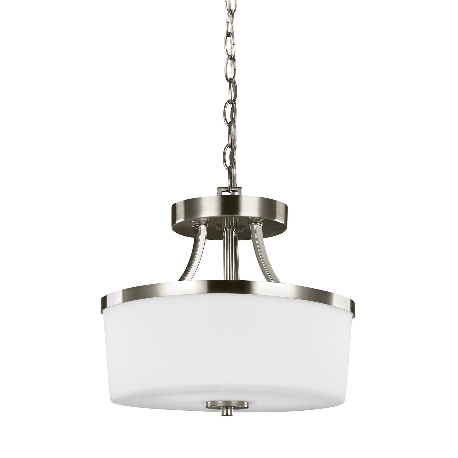 Generation Lighting - 7739102-962 - Two Light Semi-Flush Convertible Pendant - Hettinger - Brushed Nickel