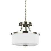 Generation Lighting - 7739102-962 - Two Light Semi-Flush Convertible Pendant - Hettinger - Brushed Nickel