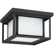 Generation Lighting - 79039EN3-12 - Two Light Outdoor Flush Mount - Hunnington - Black