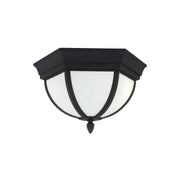 Generation Lighting - 79136-12 - Two Light Outdoor Flush Mount - Wynfield - Black