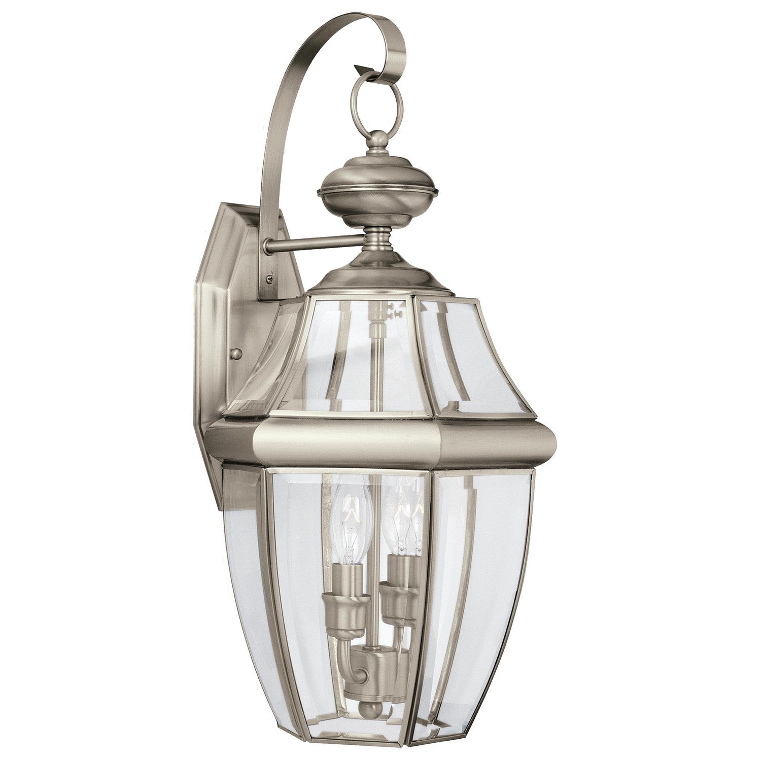 Generation Lighting - 8039EN-965 - Two Light Outdoor Wall Lantern - Lancaster - Antique Brushed Nickel
